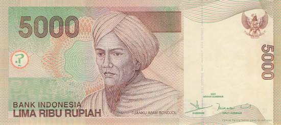 Indonesien 5000 Rupiah 2001 p142a